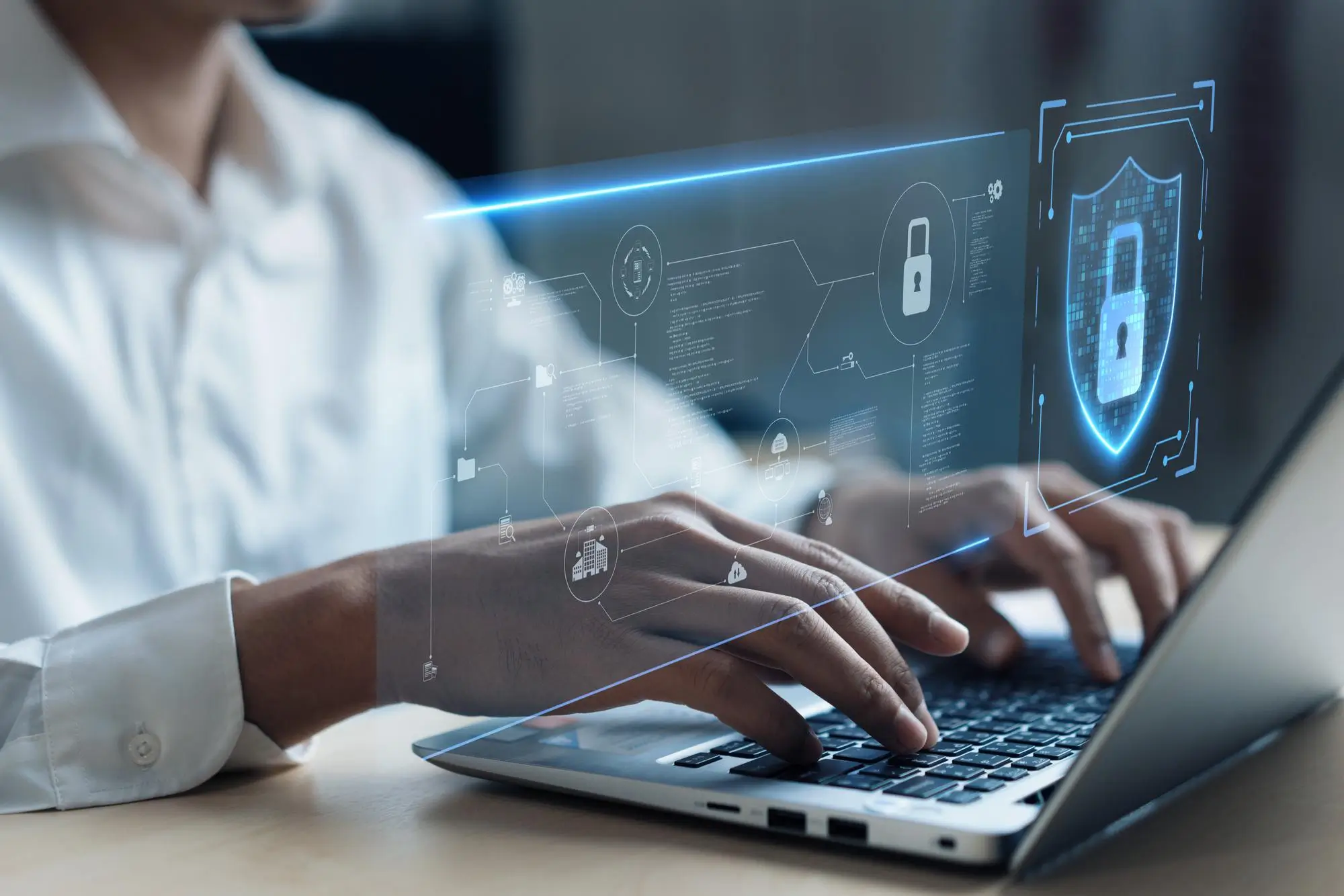 Independent insurance agent helping a client compare online business insurance quotes and coverage options